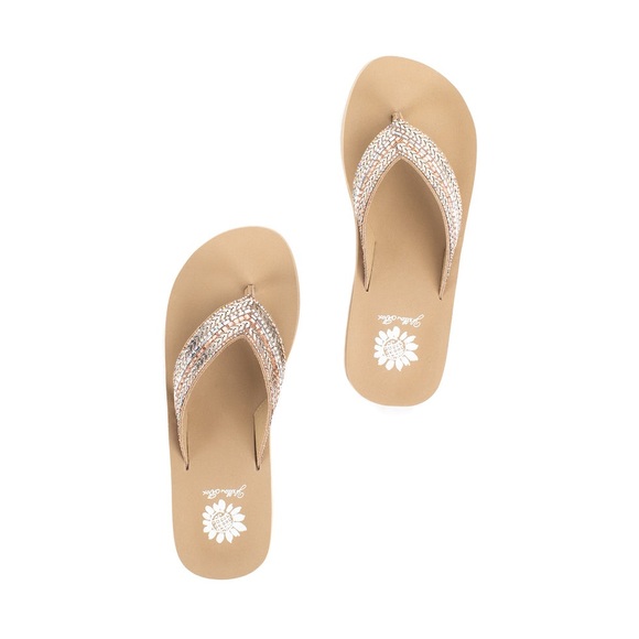 Yellow box Rathlin Flatform Sandal color Taupe medium width - Picture 3 of 5